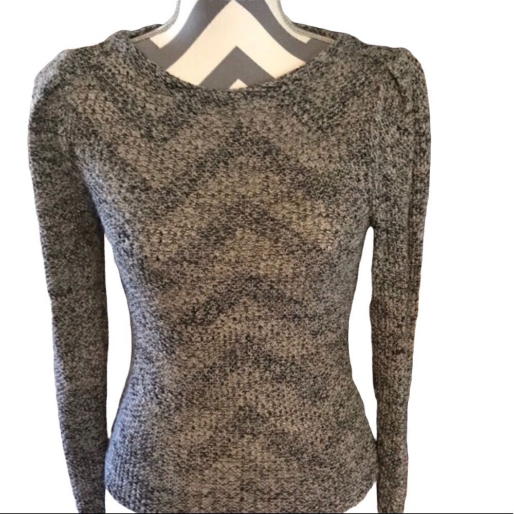 Frenchi XS Loose Knit Sweater Grey and Black